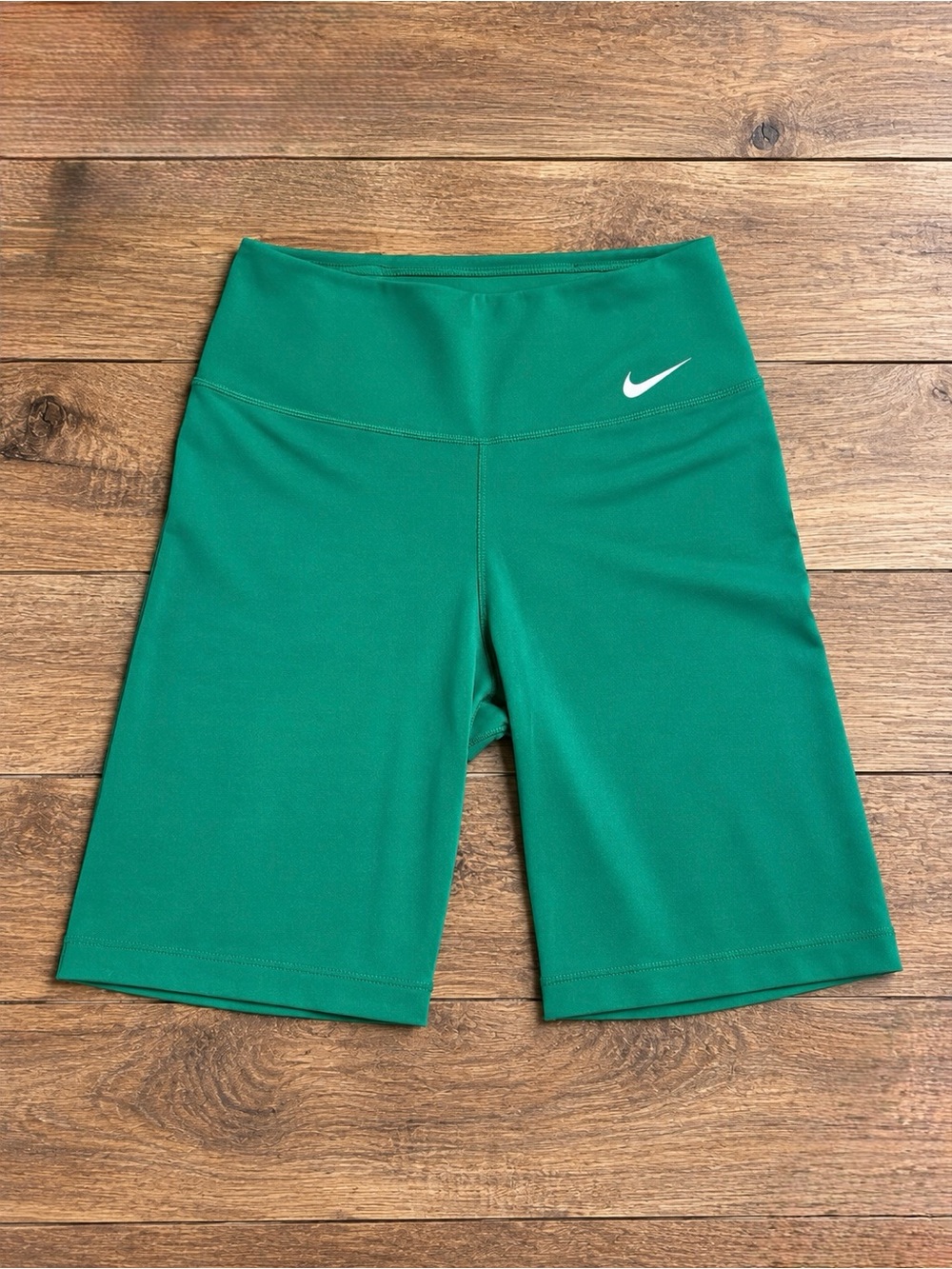Nike Green High-Waist Bike Shorts